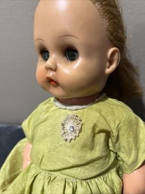 Vintage Effanbee Patsy Ann Style Composition Doll with Synthetic Hair. 14 Inches - Thumbnail 3
