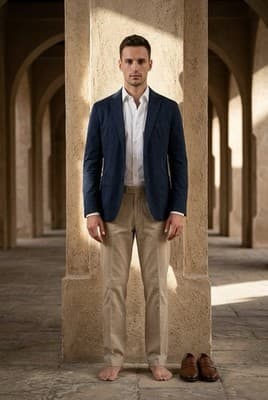 Dockers Signature Khaki Pants Mens 32x32 Brown Classic Fit Flat Front Casual New - Thumbnail 4