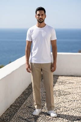 Dockers Signature Khaki Pants Mens 32x32 Brown Classic Fit Flat Front Casual New - Thumbnail 7