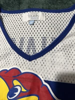 Ku Kansas Jayhawks Women's Short Sleeved V-Neck T-Shirt Size Medium Blue New - Thumbnail 3