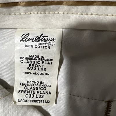 Levi Strauss and Co. Classic Fit Dress Pants Size W33/L32 - Thumbnail 7