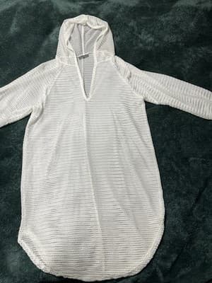 Jordan Taylor Women’s MEDIUM Sheer V Neck Tunic Swimwear Cover Up Beach Cruise - Thumbnail 7