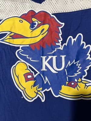 Ku Kansas Jayhawks Women's Short Sleeved V-Neck T-Shirt Size Medium Blue New - Thumbnail 9