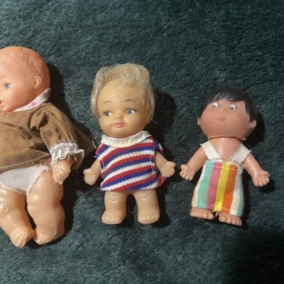 A Lot of 8 Vintage Plastic L'Il Babies Dolls and Accessories. Made In Japan Rare - Thumbnail 14