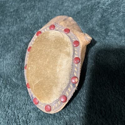 Vintage Wood Pincushion Handmade in Colorado. 6 Inches In Diameter - Thumbnail 8