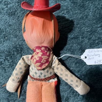 Vintage Knickerbocker 6.5 Celluloid Cowboy Doll 10 Inches - Thumbnail 10