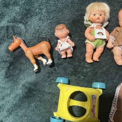A Lot of 8 Vintage Plastic L'Il Babies Dolls and Accessories. Made In Japan Rare - Thumbnail 7