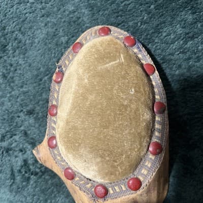 Vintage Wood Pincushion Handmade in Colorado. 6 Inches In Diameter - Thumbnail 5