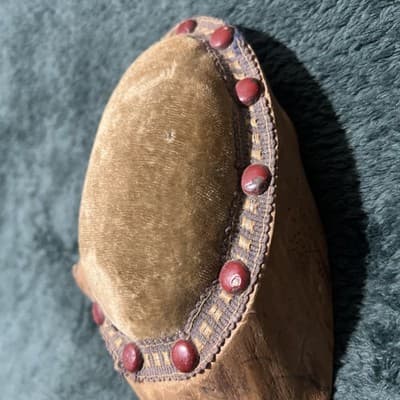 Vintage Wood Pincushion Handmade in Colorado. 6 Inches In Diameter - Thumbnail 6