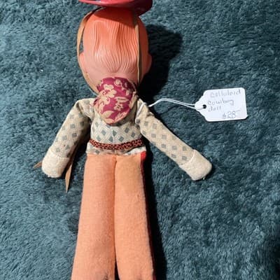 Vintage Knickerbocker 6.5 Celluloid Cowboy Doll 10 Inches - Thumbnail 9