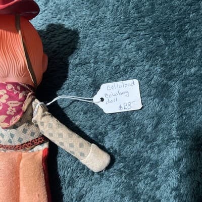 Vintage Knickerbocker 6.5 Celluloid Cowboy Doll 10 Inches - Thumbnail 11