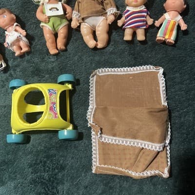 A Lot of 8 Vintage Plastic L'Il Babies Dolls and Accessories. Made In Japan Rare - Thumbnail 6