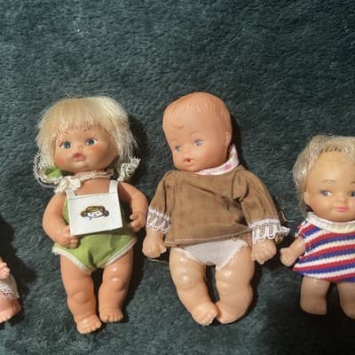 A Lot of 8 Vintage Plastic L'Il Babies Dolls and Accessories. Made In Japan Rare - Thumbnail 20