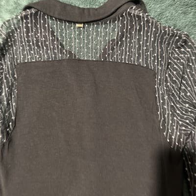 Ladies Princess Vera Wang Long Sleeve Blouse With Removable Cami Black Sz. S - Thumbnail 8