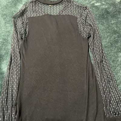 Ladies Princess Vera Wang Long Sleeve Blouse With Removable Cami Black Sz. S - Thumbnail 11