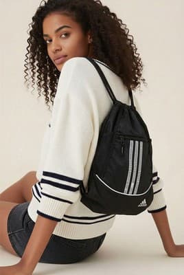 Adidas Sportswear Drawstring Bag Gym Sack - Thumbnail 3