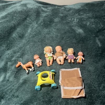 A Lot of 8 Vintage Plastic L'Il Babies Dolls and Accessories. Made In Japan Rare - Thumbnail 19