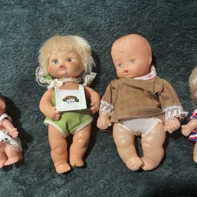 A Lot of 8 Vintage Plastic L'Il Babies Dolls and Accessories. Made In Japan Rare - Thumbnail 12