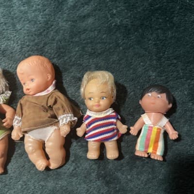 A Lot of 8 Vintage Plastic L'Il Babies Dolls and Accessories. Made In Japan Rare - Thumbnail 22