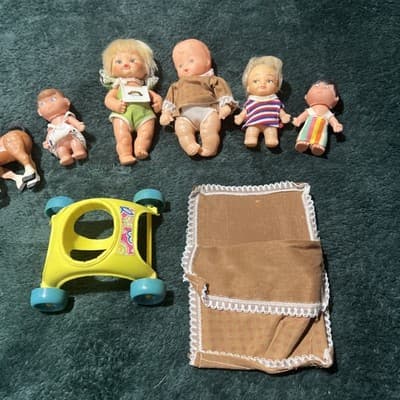 A Lot of 8 Vintage Plastic L'Il Babies Dolls and Accessories. Made In Japan Rare - Thumbnail 24