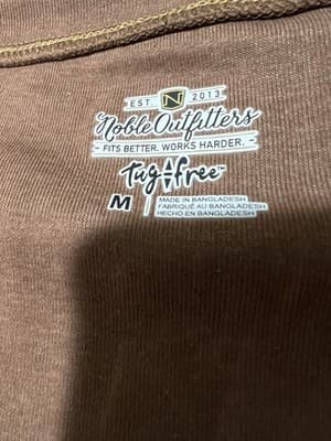 Noble Outfitters Women's Short Sleeve T-Shirt Color: Brown, Size L, Large. - Thumbnail 3