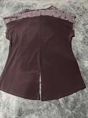 Vintage Susie Women's Top Blouse Size XL Polka Dot Short Sleeve Black White - Thumbnail 4