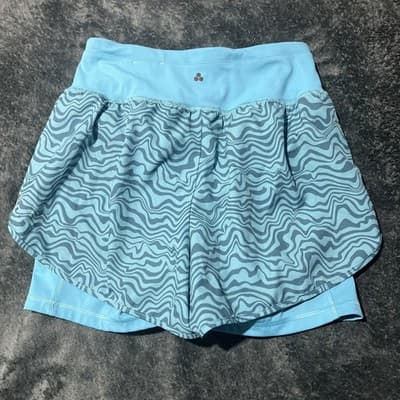 Tek Gear Women's Small Athletic Shorts Mid Rise Wicking Stretch Blue NEW TAG - Thumbnail 4