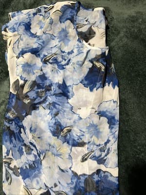 Women's Floral Print Blouse Size L by Alyx Brand Short Sleeve - Thumbnail 12