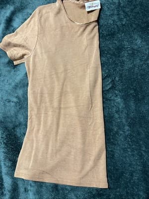 Worthington Women's Short Sleeve Top Brown, Stretch, Size Large. - Thumbnail 8