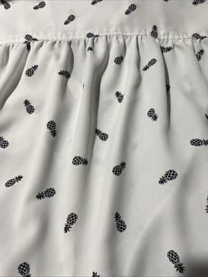 Women's Large Blouse by Sabrina Lauren Short Sleeve Button Up - Thumbnail 7