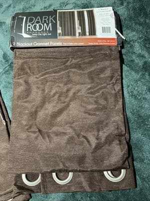Dark Room 4 Blackout Grommet Panels 76 by 84 Inches Light Filtering Curtain Set - Thumbnail 4