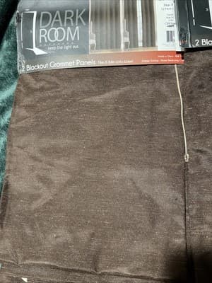Dark Room 4 Blackout Grommet Panels 76 by 84 Inches Light Filtering Curtain Set - Thumbnail 2
