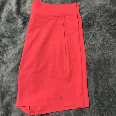 Kyodan Women's Medium Floral Print Athletic Workout Shorts Elastic Waist - Thumbnail 9