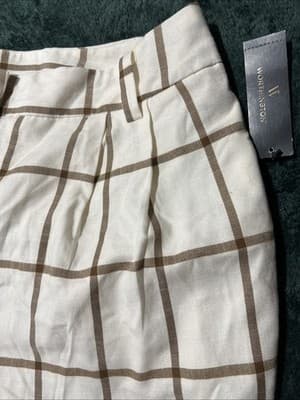 Worthington Women's Windy Plaid Size 14 Shorts Bermuda Mid Rise - Thumbnail 2