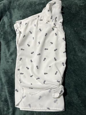 Women's Large Blouse by Sabrina Lauren Short Sleeve Button Up - Thumbnail 9