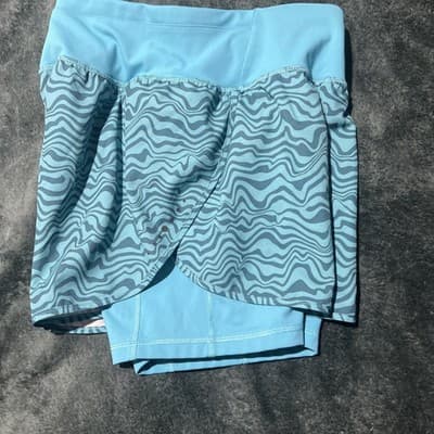 Tek Gear Women's Small Athletic Shorts Mid Rise Wicking Stretch Blue NEW TAG - Thumbnail 7