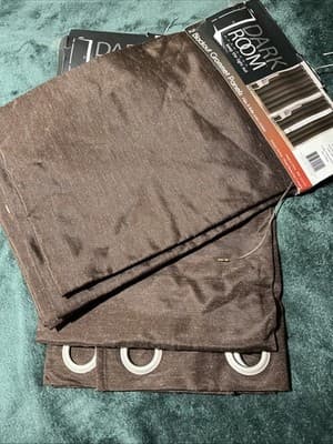 Dark Room 4 Blackout Grommet Panels 76 by 84 Inches Light Filtering Curtain Set - Thumbnail 6