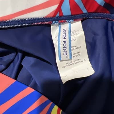 Southpoint Women's Tankini Bottom Blue/White/Red/Pink Size 14 - Thumbnail 5