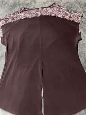 Vintage Susie Women's Top Blouse Size XL Polka Dot Short Sleeve Black White - Thumbnail 6
