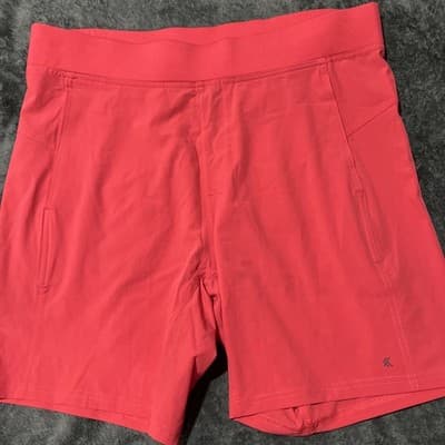 Kyodan Women's Medium Floral Print Athletic Workout Shorts Elastic Waist - Thumbnail 2
