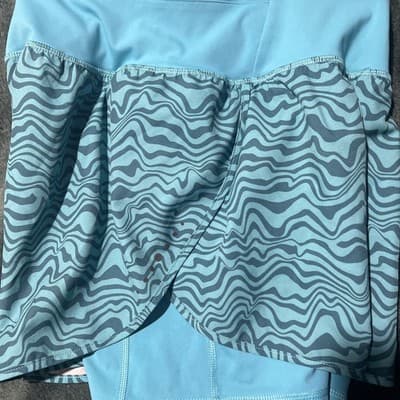 Tek Gear Women's Small Athletic Shorts Mid Rise Wicking Stretch Blue NEW TAG - Thumbnail 8