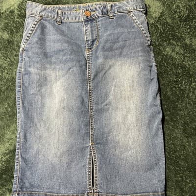 American Rag Jean Skirt Wrap Blue Denim Size 3 Medium Wash Women's Juniors - Thumbnail 2