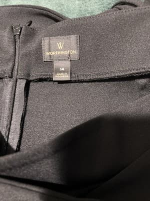 Worthington Women's Black Skirt Size 14 New with Tags NWT - Thumbnail 4