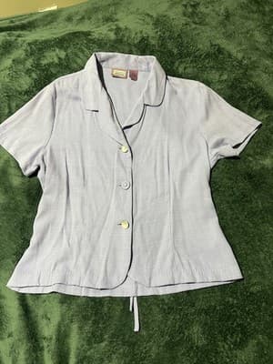 Premier International Women's Top Size Large Lilac Purple Short Sleeve - Thumbnail 4