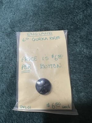 Collection of Ten Buttons for The 6th Gurkha Rifles. No Backs. See Photos & Desc - Thumbnail 2