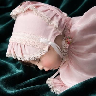 Vintage Porcelain Sleeping Baby Infant Girl Doll- Cloth Body 20 inches Tall - Thumbnail 11