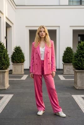 Sofia Vergara Women's Sofia Blazer Pink Long Sleeve Size Medium - Thumbnail 3