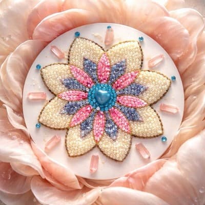 A Handmade Floral Mosaic Decorative Plaque Wall Hanging Home Decor Gift Item - Thumbnail 5