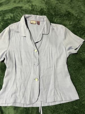 Premier International Women's Top Size Large Lilac Purple Short Sleeve - Thumbnail 6