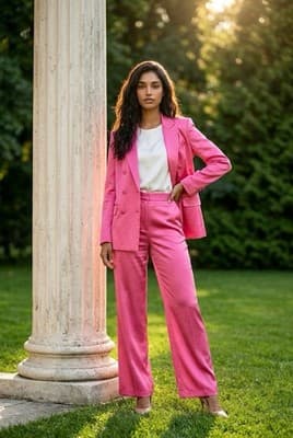 Sofia Vergara Women's Sofia Blazer Pink Long Sleeve Size Medium - Thumbnail 9